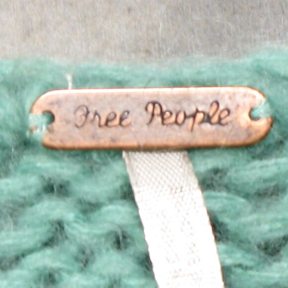 Free People Seafoam Green Open Knit Sweater Size Large - Picture 6 of 6